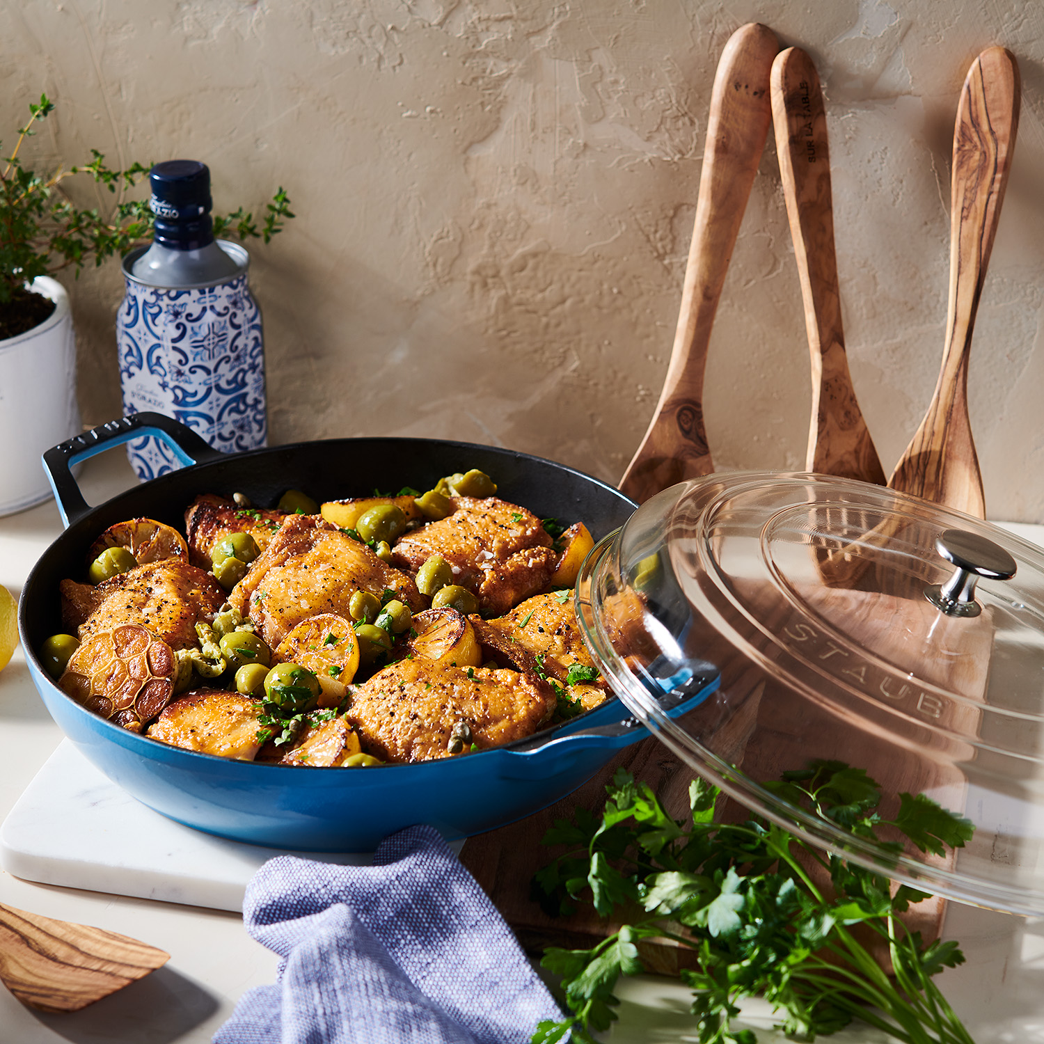 Staub Heritage All-Day Pan with Domed Glass Lid, 3.5 qt.