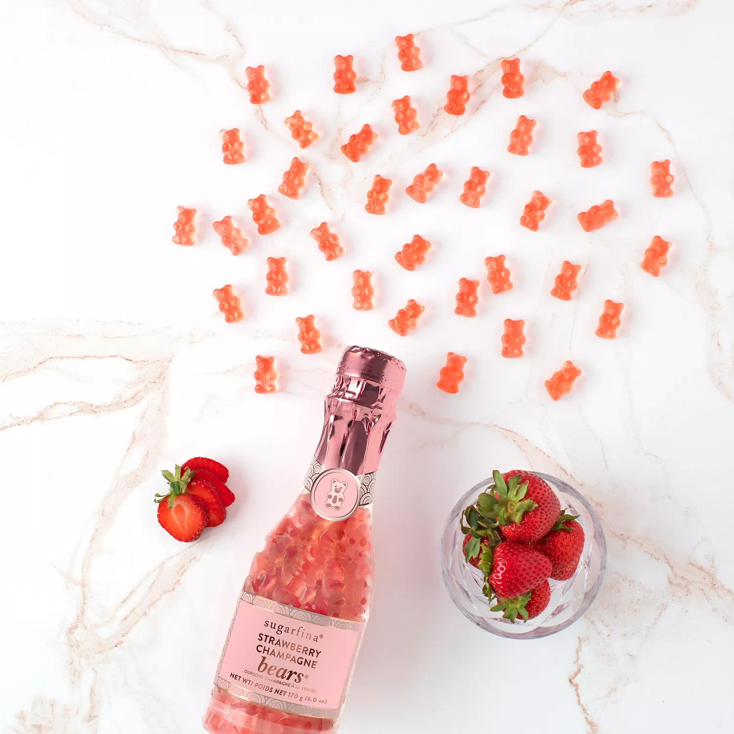 Sugarfina Strawberry Champagne Bears Celebration Bottle