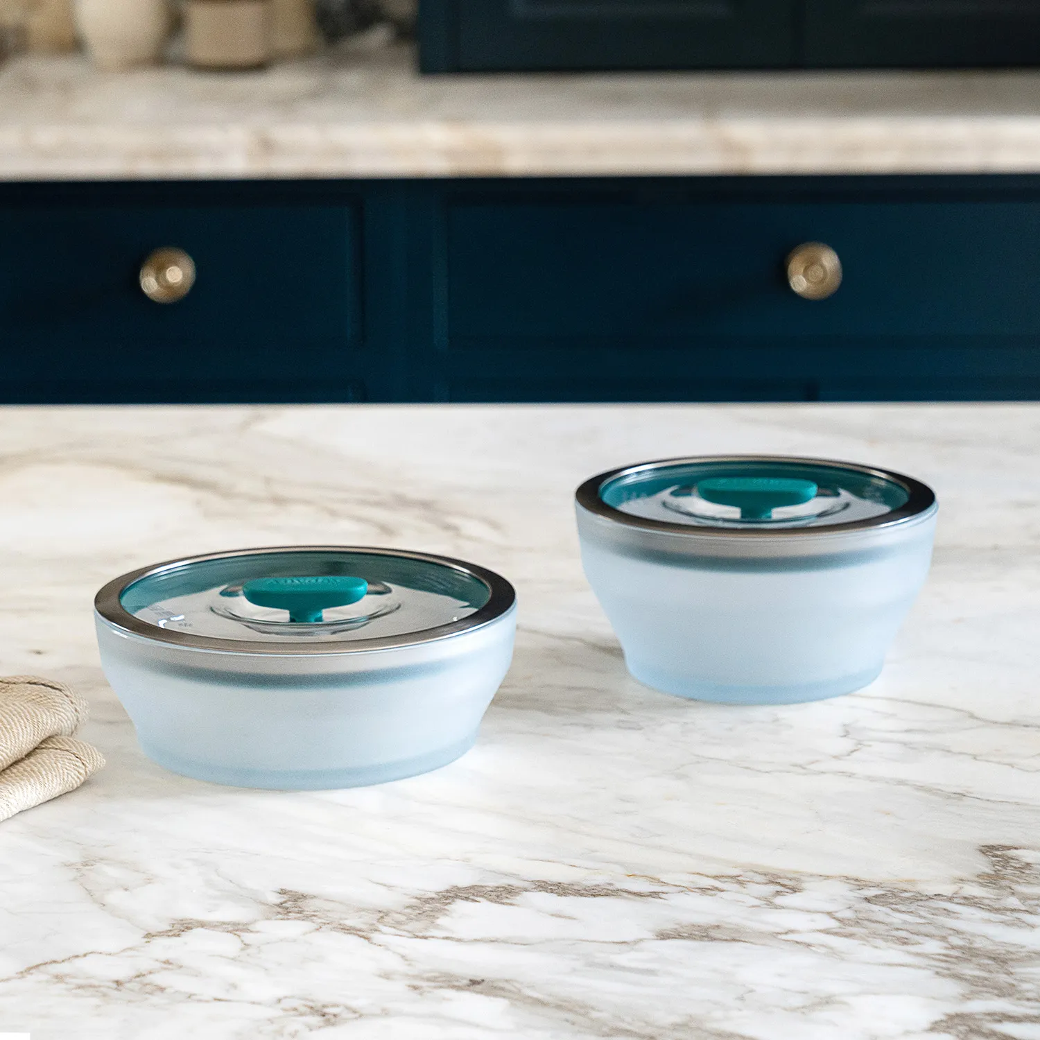 Anyday Microwave Medium 4-Piece Glass Round Dish Set