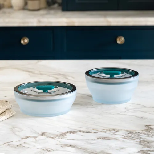 Anyday Microwave Medium 4-Piece Glass Round Dish Set