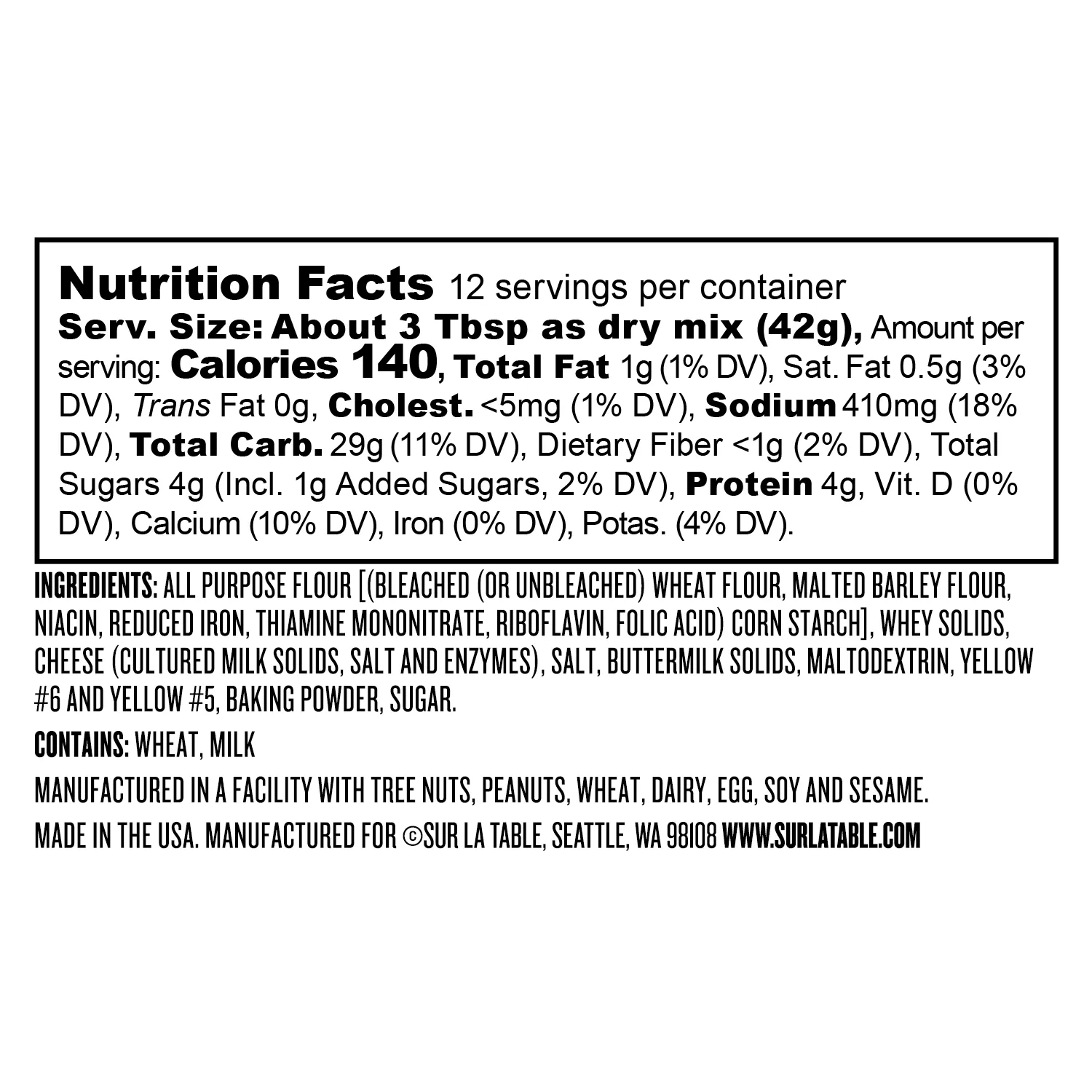 Sur La Table Cheddar Biscuits Mix