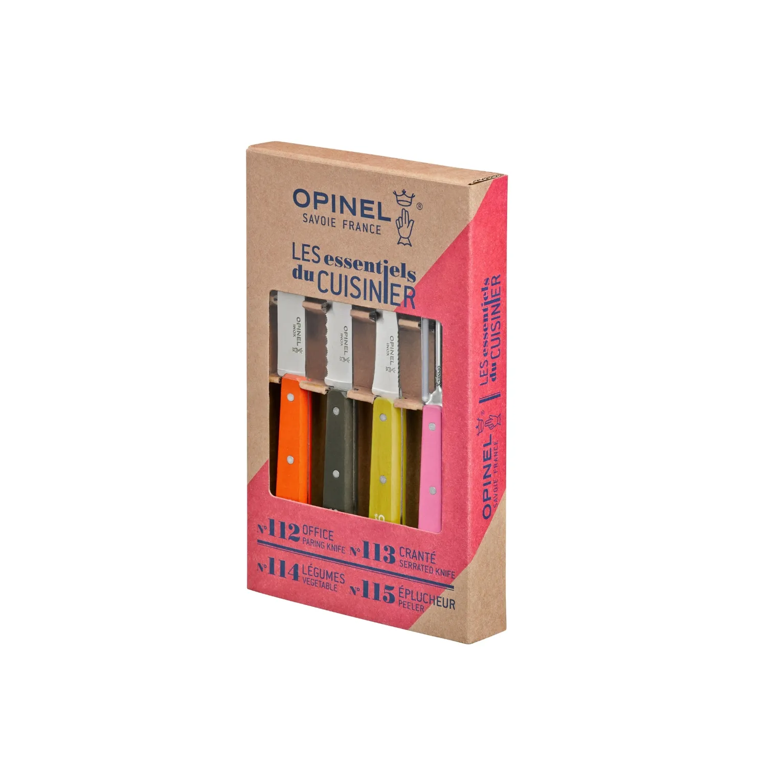 Opinel Les Essentiels 4-Piece Paring & Peeler Knife Set 