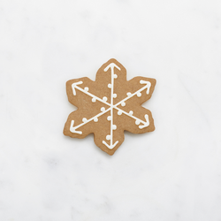 Copper-Plated Snowflake Cookie Cutter with Handle, 3.5&#34;