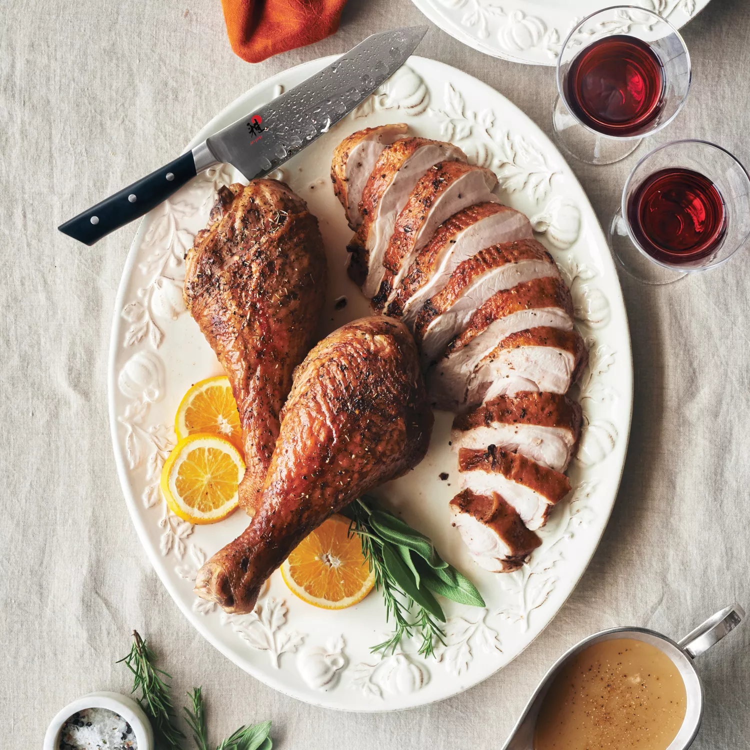 Sous Vide Turkey Breast with Dark Meat Confit and Gravy Recipe