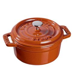 Staub Mini Dutch Oven, 0.25 qt. Great presentation for custards, quiches, French onion soup, et al