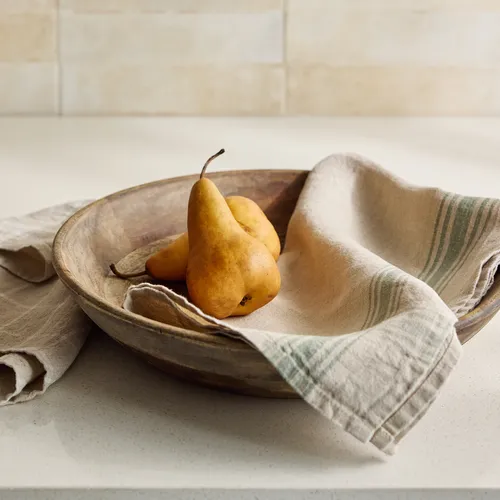 Sur La Table Classic Linen Stripe Towels, Set of 2