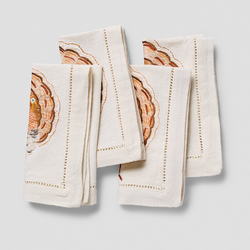 Sur La Table Thanksgiving Embroidered Napkins, Set of 4 