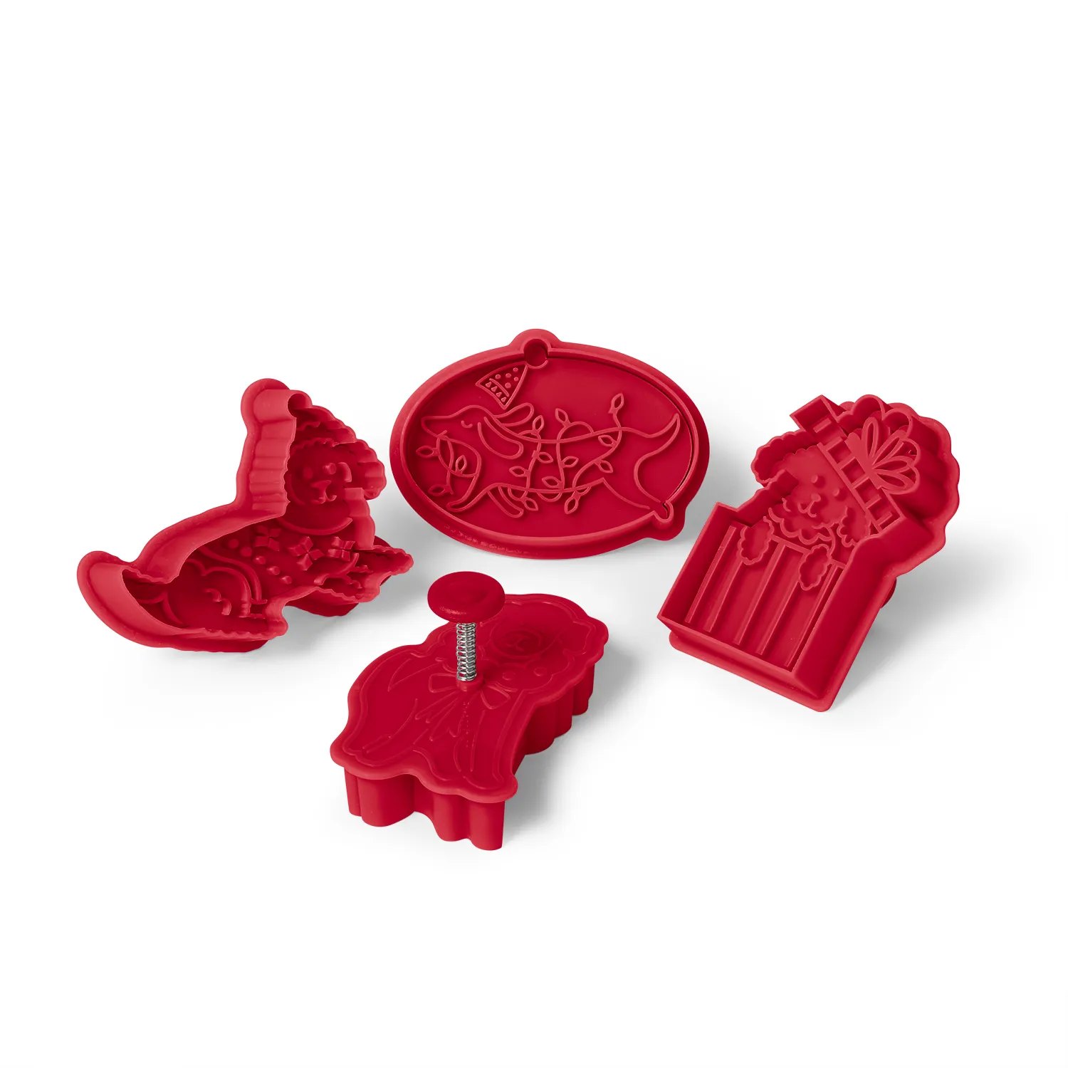 Sur La Table Santa Paws Impression Cookie Cutters, Set of 4