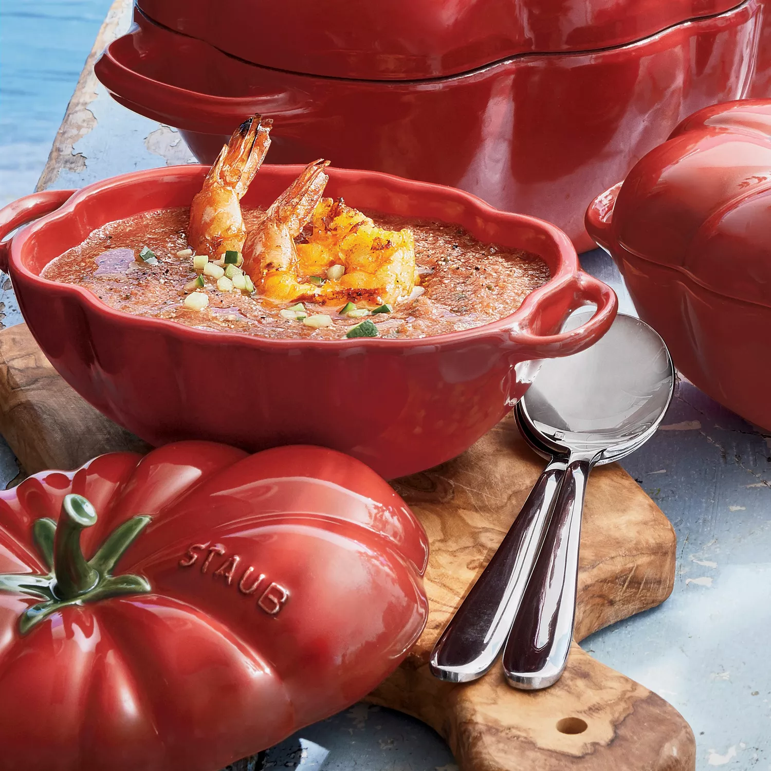 Staub Tomato Mini Stoneware Cocotte