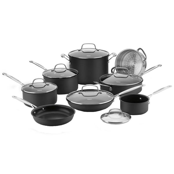 Cuisinart Chef’s Classic Nonstick Hard-Anodized 14-Piece Cookware Set