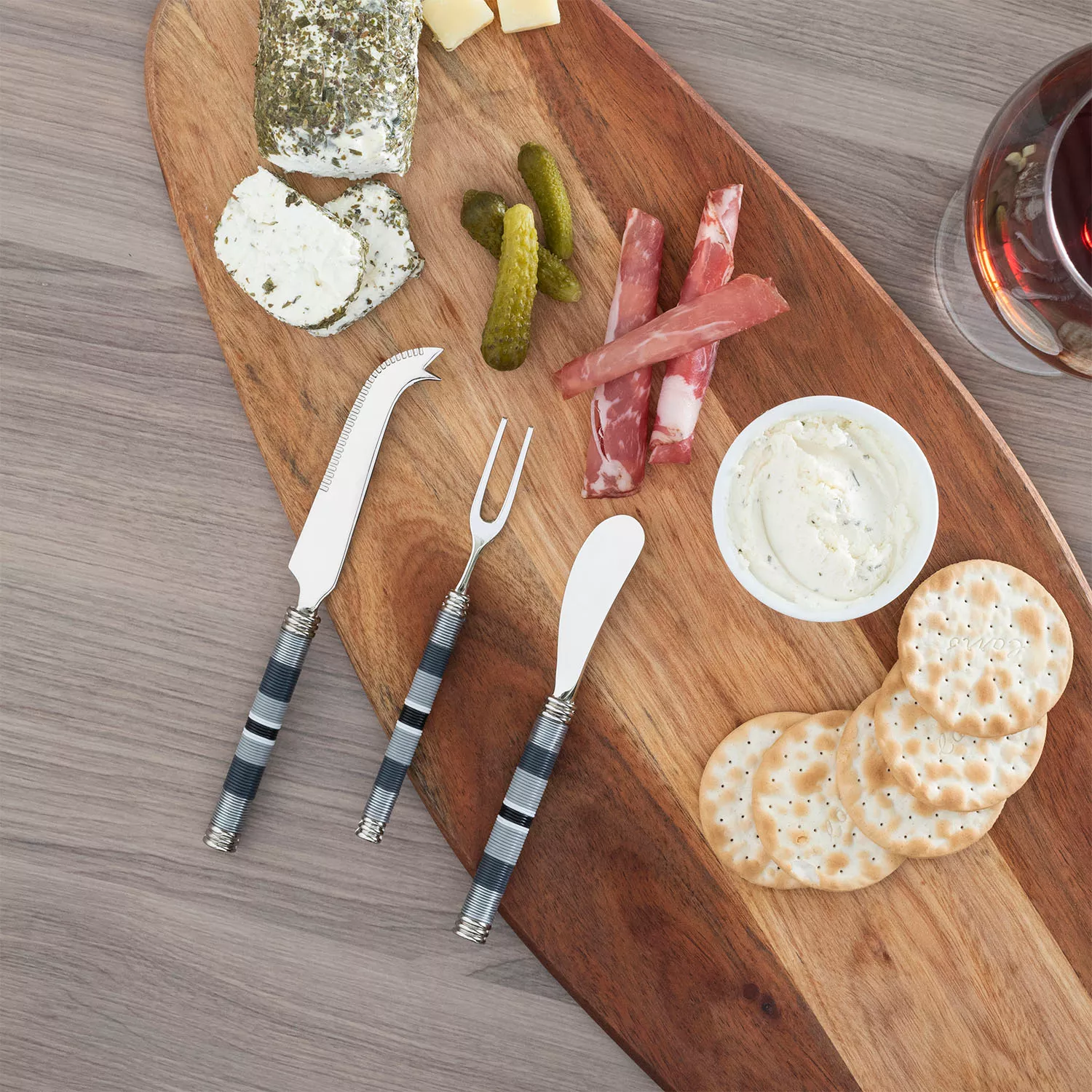 French Home Jubilee Cheese Knife, Spreader & Fork Set