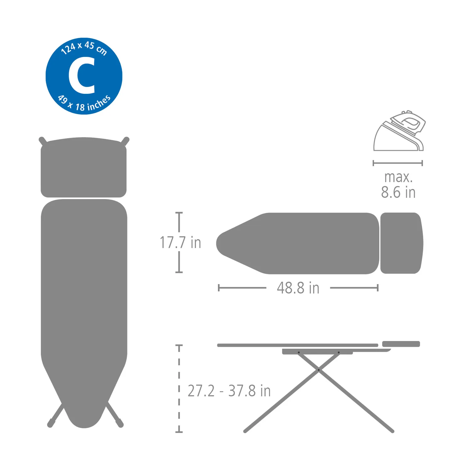 Brabantia Ironing Board with Steam Holder