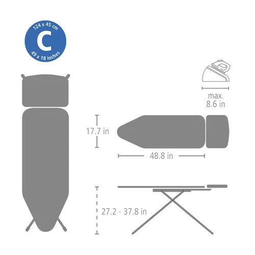 Brabantia Ironing Board with Steam Holder