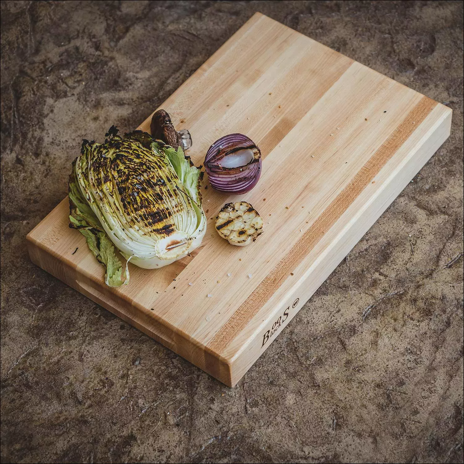 John Boos Maple Edge-Grain Cutting Boards w/ Insert, 2.25" Thick