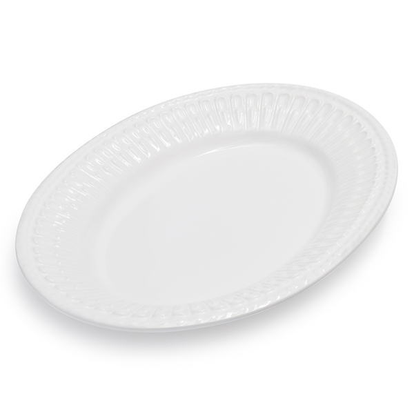 White Paola Serving Platter, 15.75&#34; x 12&#34;