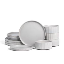 Stone Lain Haven Stoneware 12-Piece Dinnerware Set