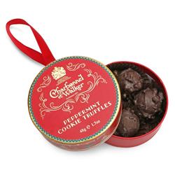 Charbonnel et Walker Peppermint Cookie Truffles with Hanging Bauble, 4 Pieces