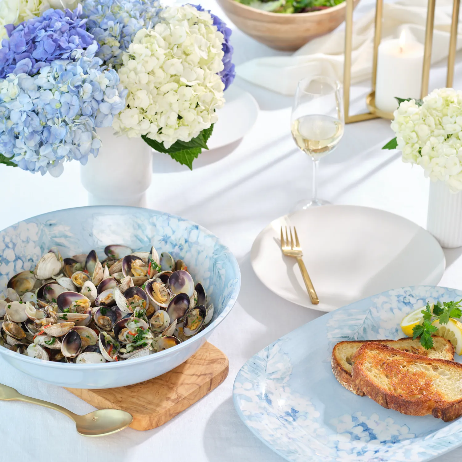Sur La Table Hydrangea Melamine Rectangular Platter