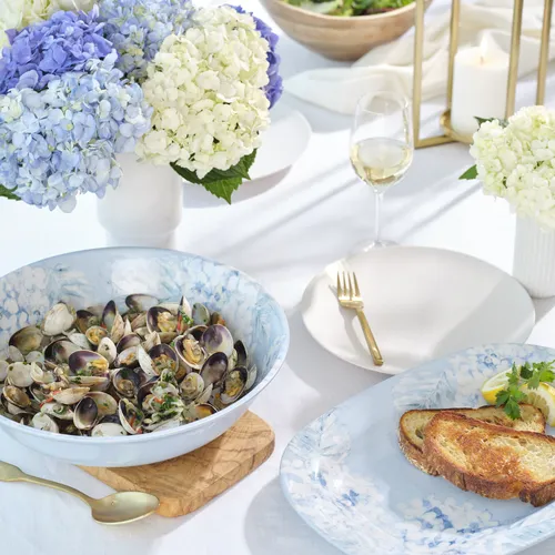 Sur La Table Hydrangea Melamine Serving Bowl