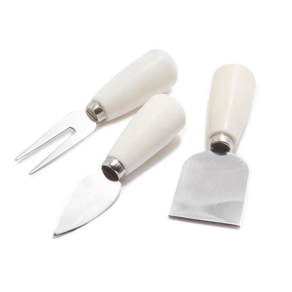 Sur La Table White Marble Cheese Knife Set