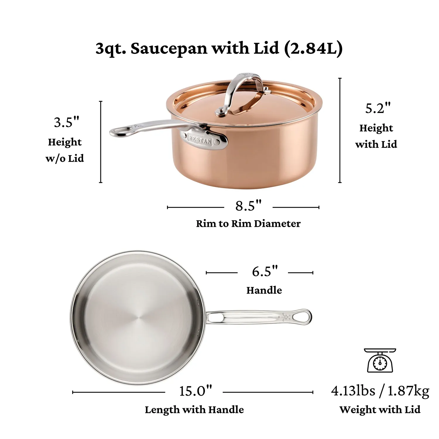 Hestan CopperBond Aura Saucepan