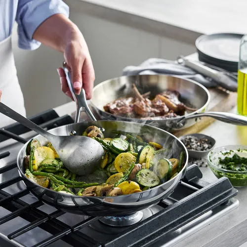 GreenPan Valencia Pro 3-Ply Stainless Steel Skillet Set, 10" & 12"