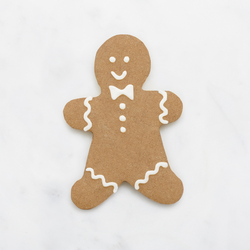 Copper-Plated Gingerbread Boy Cookie Cutter with Handle, 4"