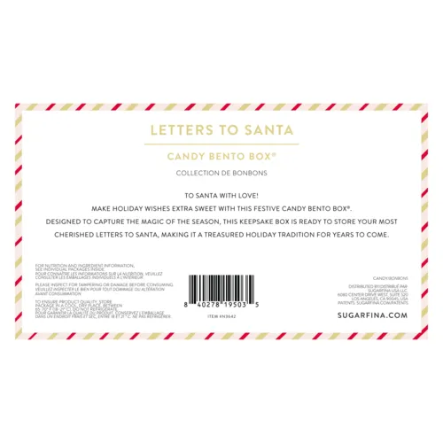 Sugarfina Letters to Santa Bento Box, Set of 2