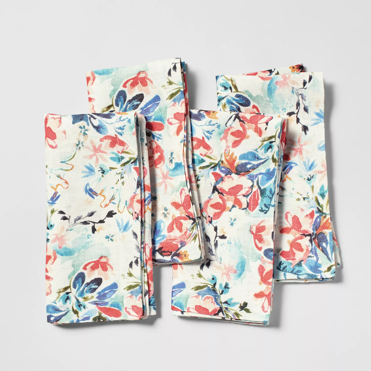 Floral Dinner Napkins / Set of 4 Cloth Napkins