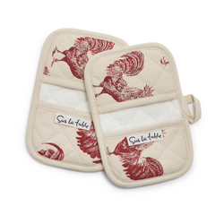Sur La Table Rooster Mini Mitts, Set of 2