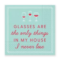 Design Design Never Lose Glasses Cocktail Napkins, Set of 20