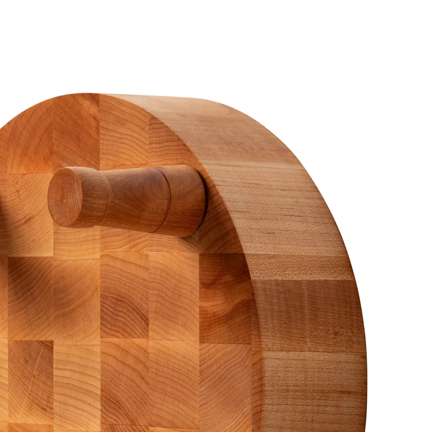 John Boos Maple End-Grain Round Chopping Block w/ Feet, 12" x 6"