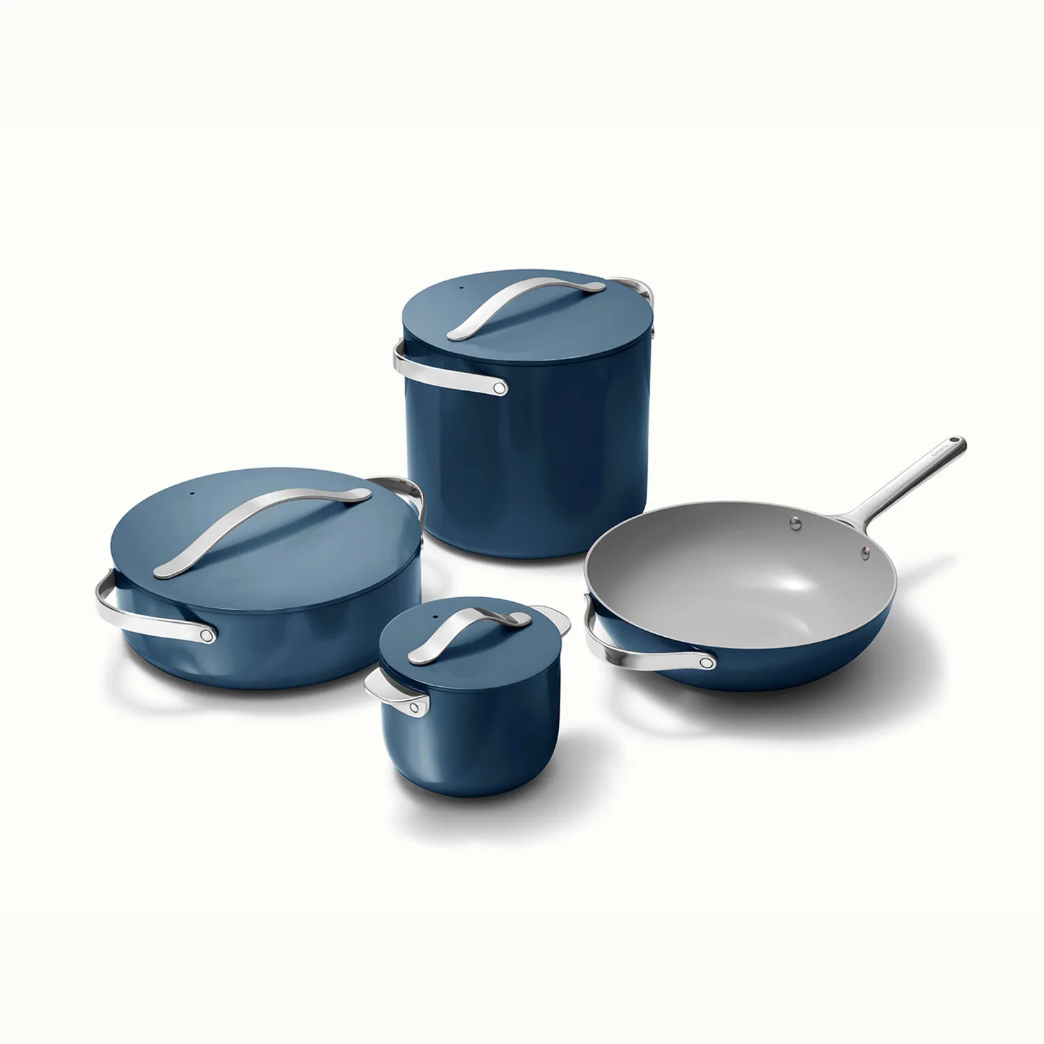 Caraway Ceramic Nonstick Cookware+ 7-Piece Set with Bonus Storage