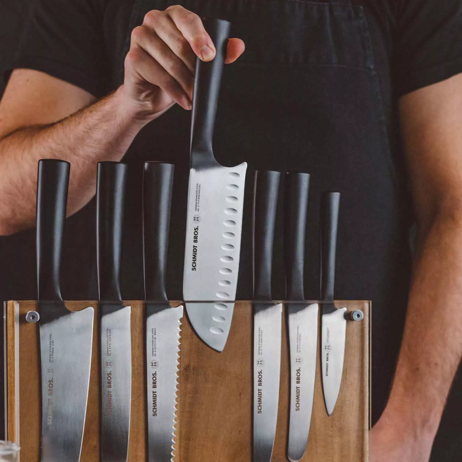 Schmidt Brothers Cutlery Carbon 6 15-Piece Knife Block Set
