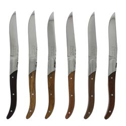 French Home Laguiole Connoisseur Assorted Wood Steak Knives, Set of 6 Love these knives