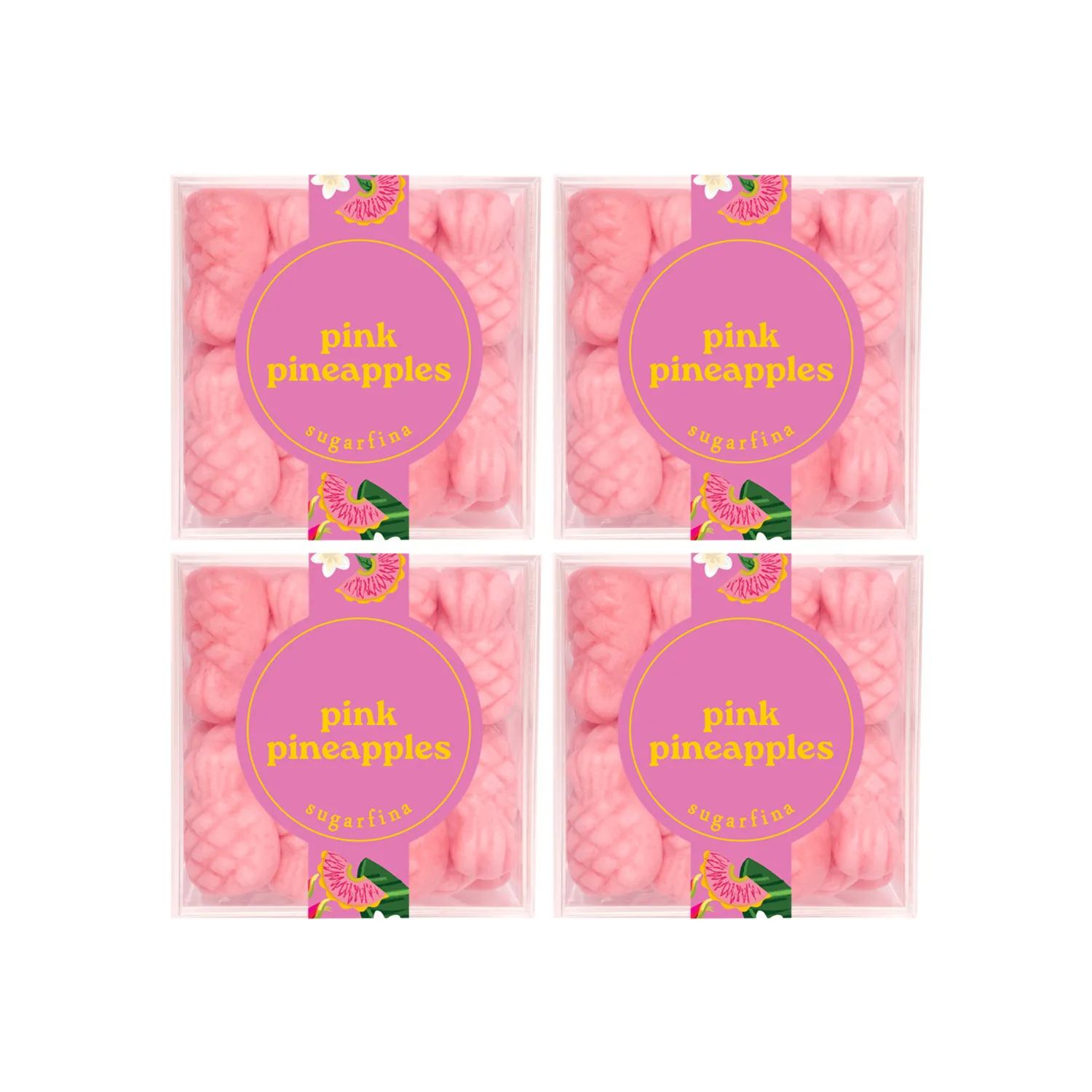 Sugarfina Pink Pineapples, Set of 4