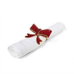 Sur La Table Beaded Bow Napkin Ring