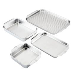 Hestan Provisions OvenBond Tri-ply 5-Piece Bakeware Set Great sheet pan with rack