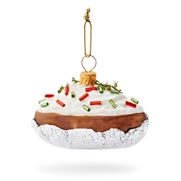 Baked Potato Glass Ornament