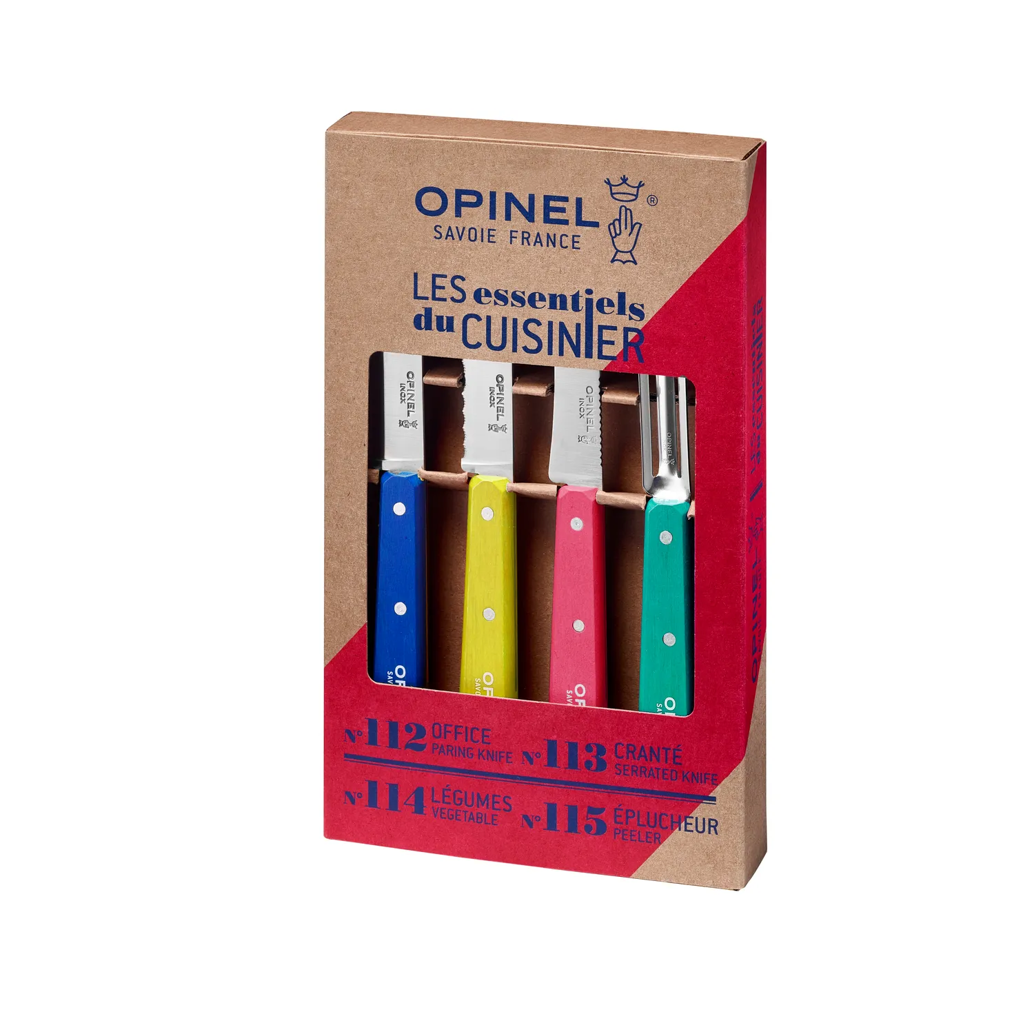 Opinel Les Essentiels 4-Piece Paring & Peeler Knife Set 