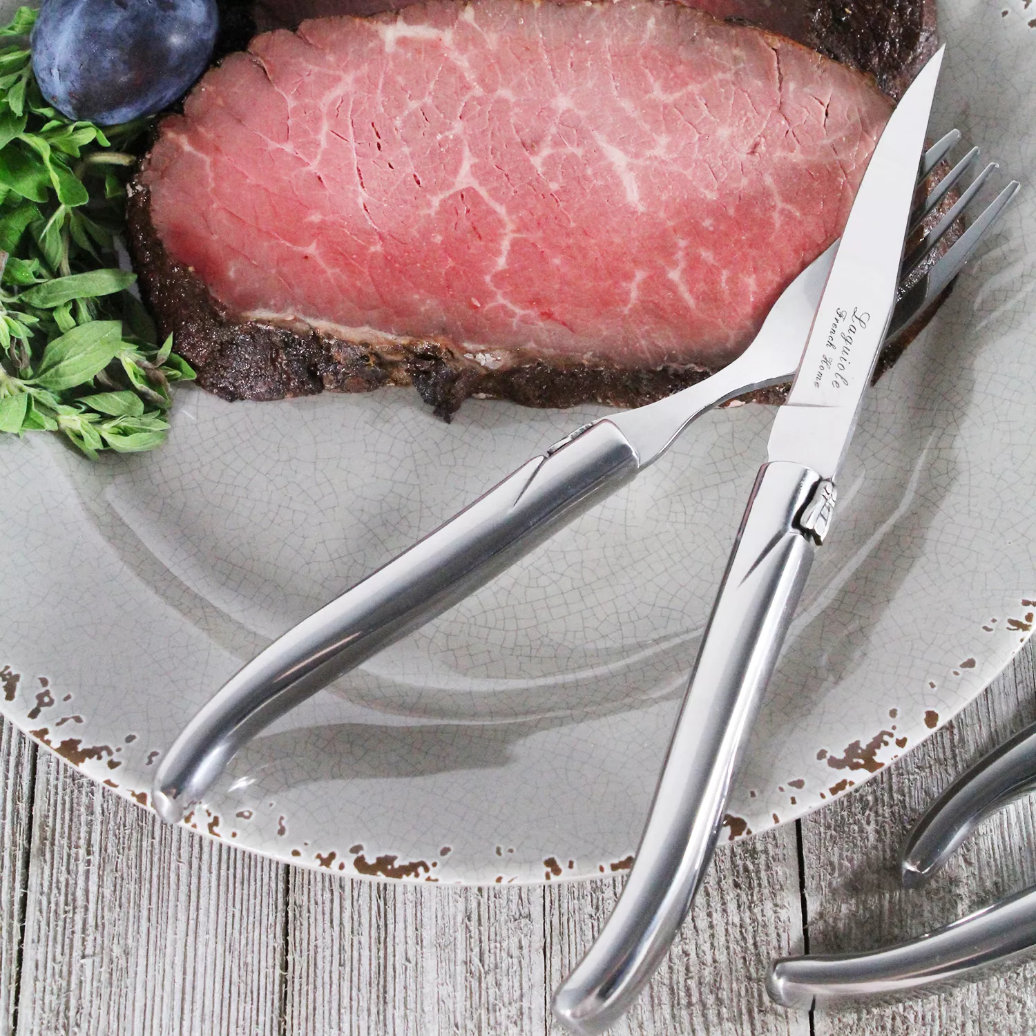 French Home Laguiole Connoisseur Steak Knives, Set of 4