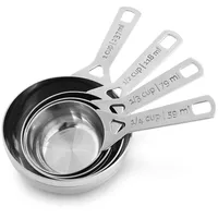 Le Creuset 4-Piece Stainless Steel Dry Measuring Cup Set + Reviews
