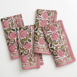 Pomegranate Bohemian Floral Napkins, Set of 4