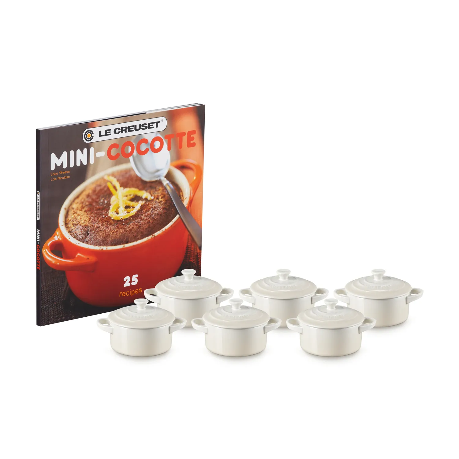 Le Creuset Signature 8 oz. Petite Cocottes with Cookbook, Set of 4