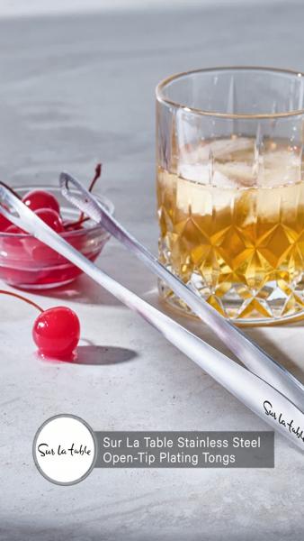 Sur La Table Stainless Steel Open-Tip Plating Tongs