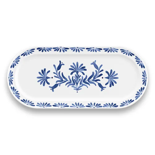 Tar Hong Azul Melamine Rectangular Platter