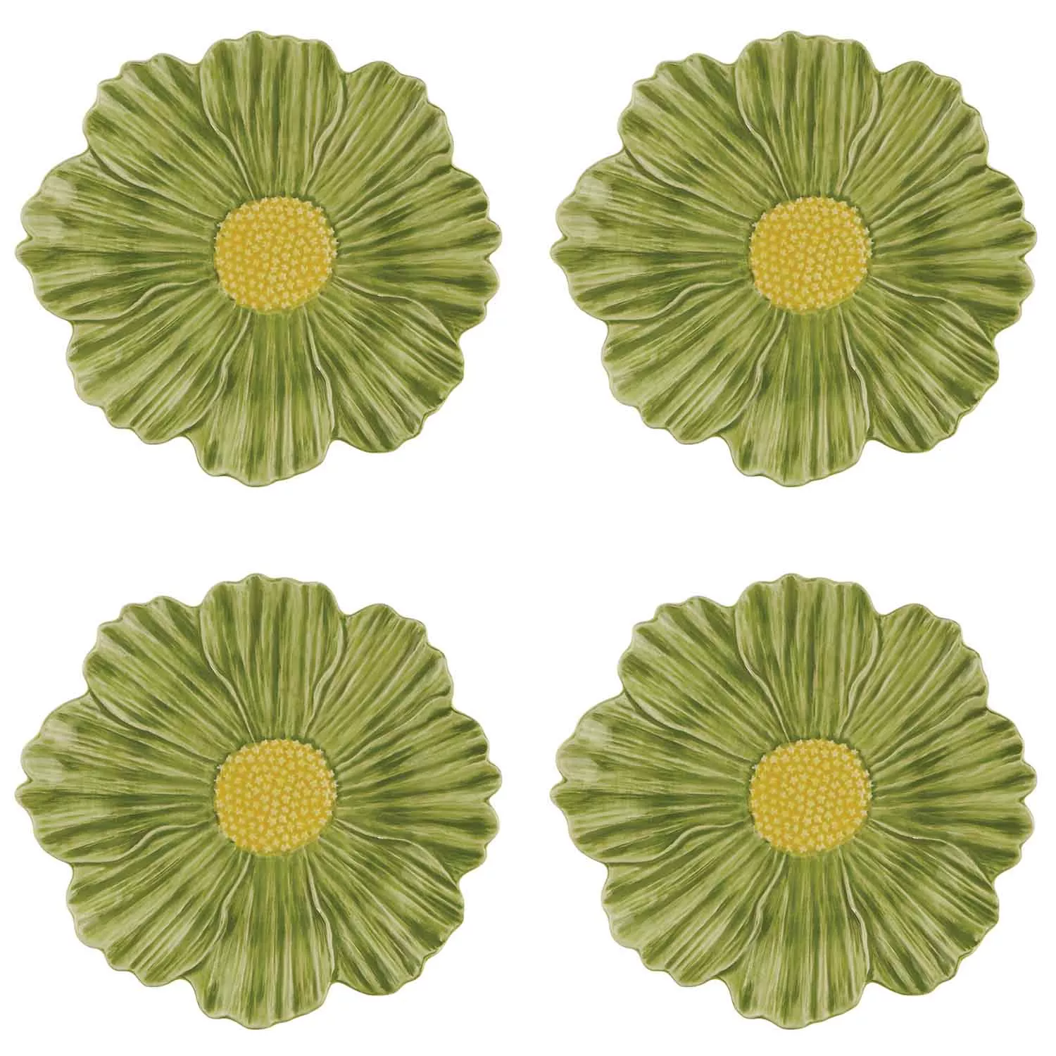 Bordallo Pinheiro Maria Flor Cosmos Fruit Plates, Set of 4