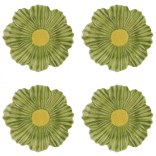 Bordallo Pinheiro Maria Flor Cosmos Fruit Plates, Set of 4