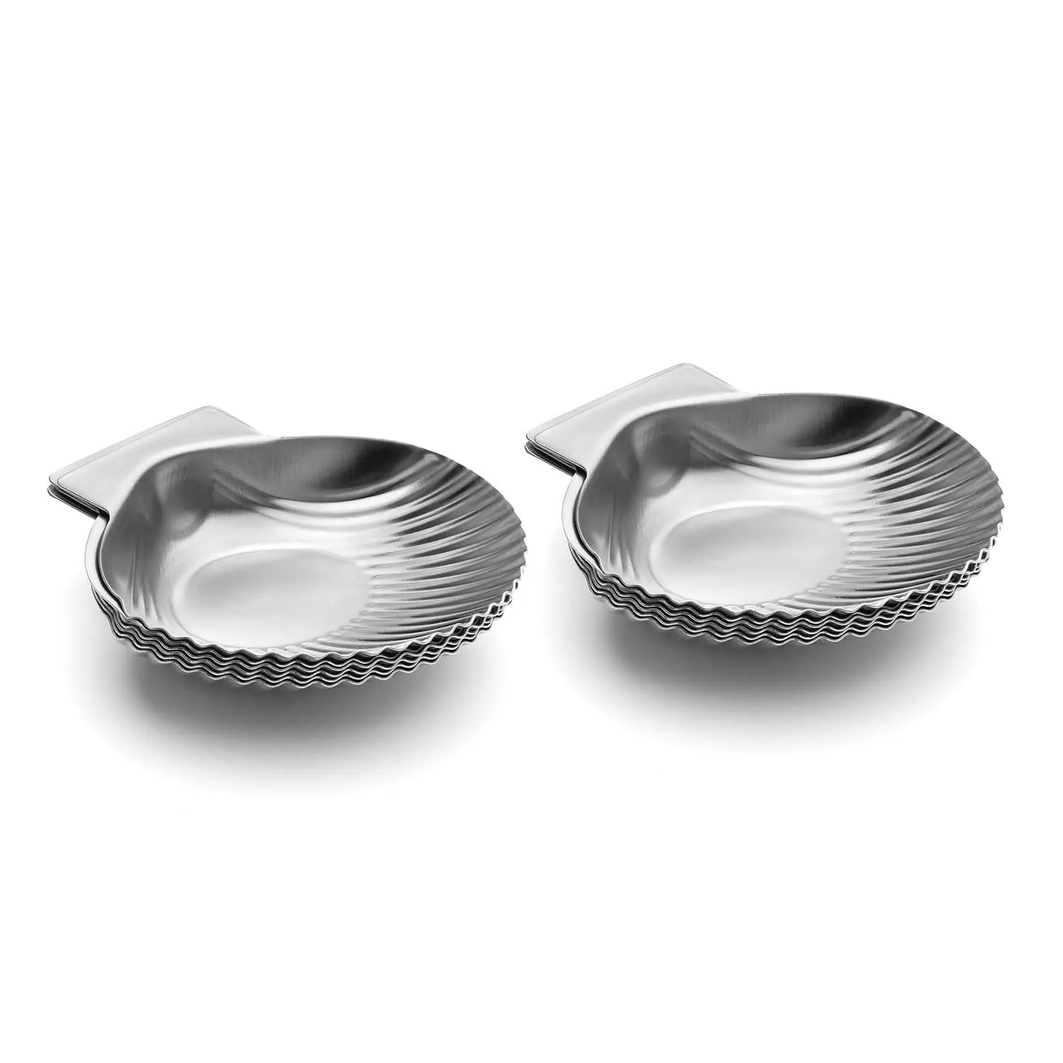 Outset All-Purpose Grillable Stainless Steel Seashells, Set of 12