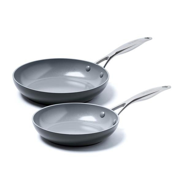 GreenPan Valencia Pro Ceramic Nonstick Skillets, Set of 2, 8" & 10"